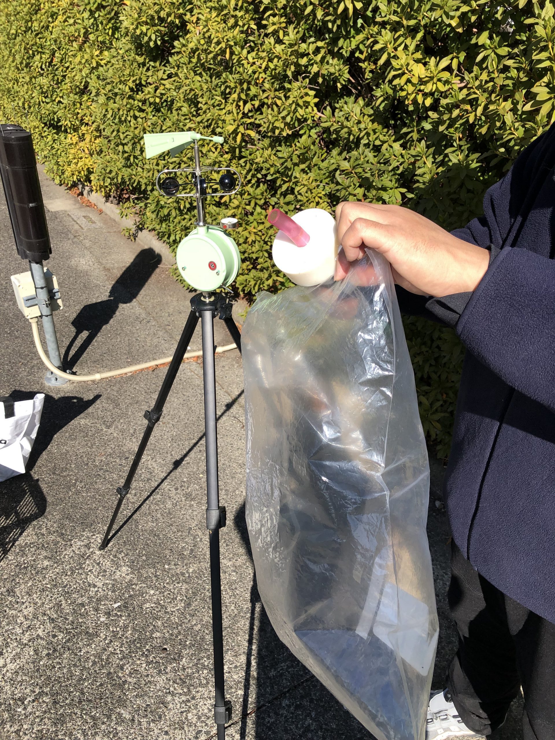 フレックスポンプによる臭気採取